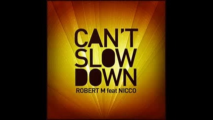 Robert M feat Nicco - Can t slow down