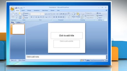 Microsoft® Powerpoint 2007: How to add a movie in a Ppt presentation in Windows® 7