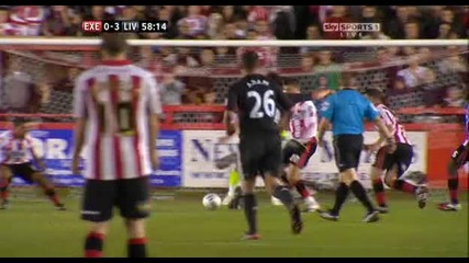 2011-08-25 Exeter vs Liverpool 0-3 Carroll (58) Carling Cup