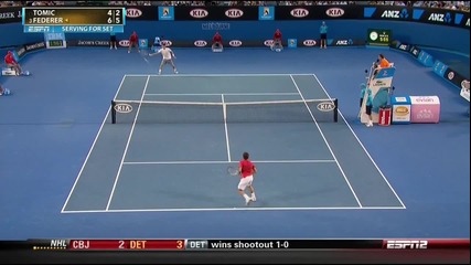Federer vs Tomic - Australian Open 2012