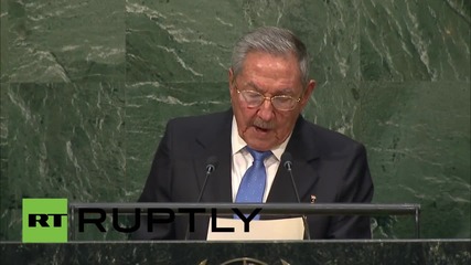 UN: Raul Castro demands an end to US blockade on Cuba during UNGA speech