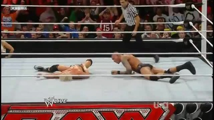Randy Orton reverses a Zig Zag into a Rko