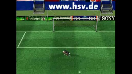 Мой красив гол на Fifa 09 с Пол Сколс срещу Барселона в мрежа
