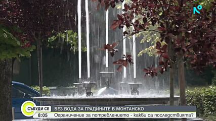 Пет общини в Монтанско забраниха поливането с питейна вода и миенето на коли