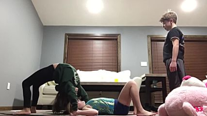 3 Person Yoga Challenge W_ Dominick and Julia