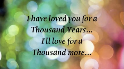 A Thousand Years - Christina Perri (lyrics)