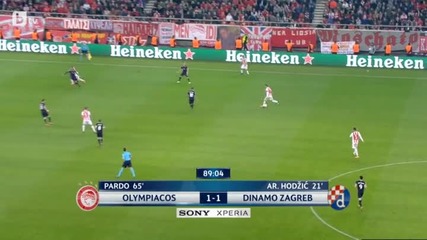 Олимпиакос 2:1 Динамо Загреб ( шампионска лига ) ( 04.11.2015 )