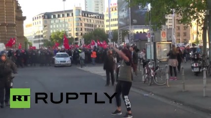 Германия: Кръв по улиците на Франкфурт след сблъсък на протестиращи