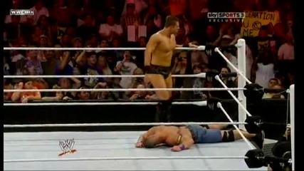 Wwe Raw 23.8.2010 John Cena vs The Miz Danial Bryan interference Part 1 