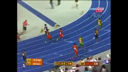 Световен Рекорд!! Юсеин Болт - 100 метра за 9.58 секунди на финалът в Берлин. 
