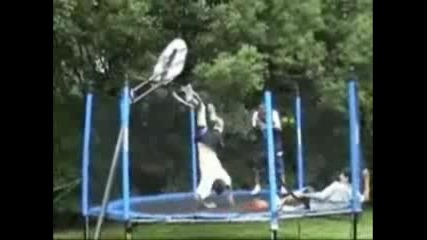 Funny trampoline accidents!