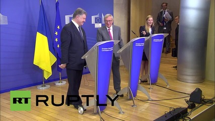 Belgium: Poroshenko calls for immediate implementation of fresh Minsk ceasefire