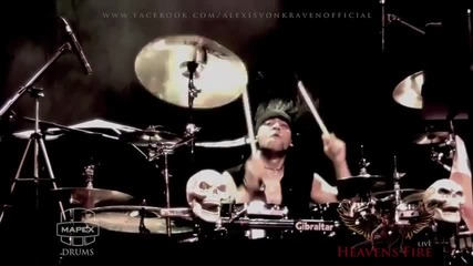 Heavens Fire drummer Alexis Von Kraven Drum Solo - Heavens Fire Judgement Day Tour 2013