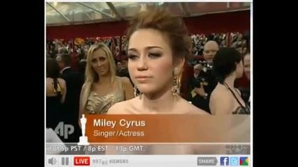 Miley Cyrus Interview Oscars 2010 Red Carpet