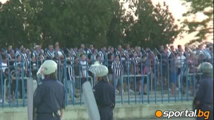 Феновете на Локо Пловдив в Каварна срещу Лудогорец