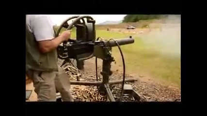 Shooting a 200 round belt of .50 Bmg ammo