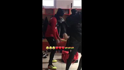 Голямо парти в съблекалнята на ЦСКА