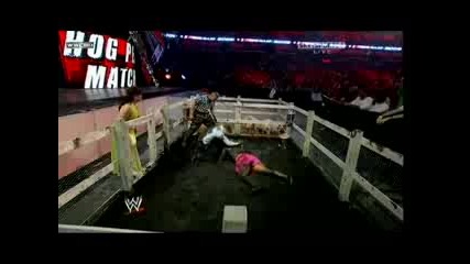 Santina vs Vickie Guerrero And Chavo Guerrero (hog Pen Match)