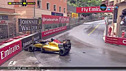 Поредната зрелищна катастрофа в Гран при на Монако
