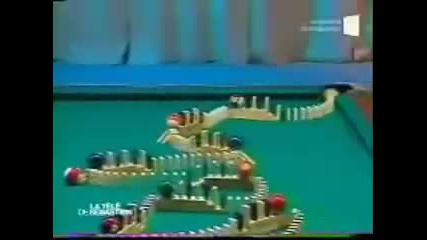 Worlds Best Trick Shot - Domino & Billiards 