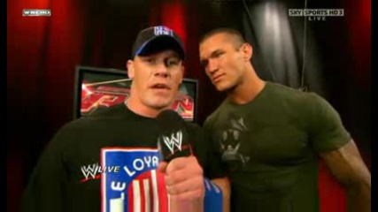John Cena и Randy Orton Backstage 15 Юни,  2009