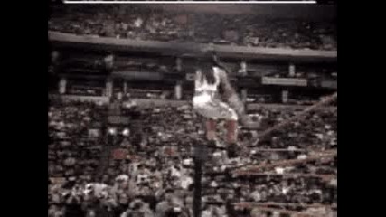 WWF  -  Moonsault Of 3rd Rope Out Of The Rin