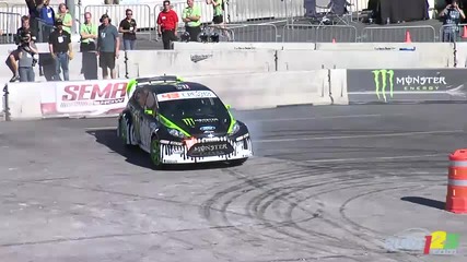 Ken Block does what he does best at Sema 2010!