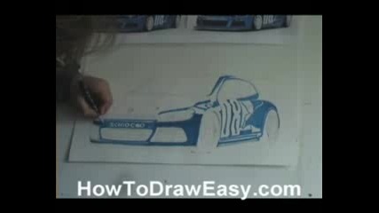 Drawing Wv Scirocco Race Car 