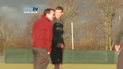 Dzeko Signing- Edin Dzeko arrives for first day of training at Manchester City