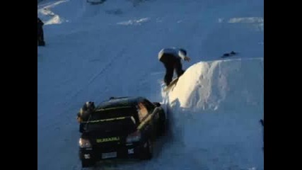 Subaru Wrc Vs Snowboard Extrem Sport