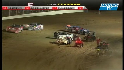 Late Model Dirt Car Crash Portsmouth Race 