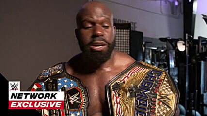 Apollo Crews poses with the new United States Title: WWE Network Exclusive, Aug, 3, 2020
