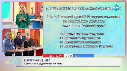 Капитани на отборите в днешната битка: Ива Георгиева и Цветелин Гешов - „На кафе” (19.10.2023)