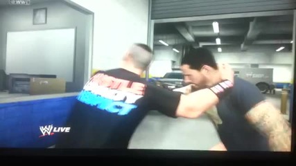 Wwe 13 John Cena Throws Cm Punk Through The Window