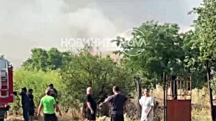 Голям горски пожар край Карнобат, активираха BG-Alert