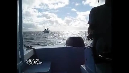 Insane Kite Surfer Crashes Boat 