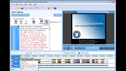 (3.11) Camtasia Studio 5 - Add Captioning