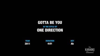 One Direction - Gotta Be You ( Karaoke )