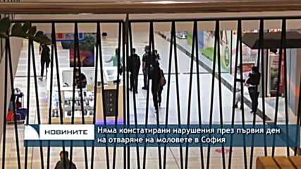 Няма констатирани нарушения през първия ден на отваряне на моловете в София
