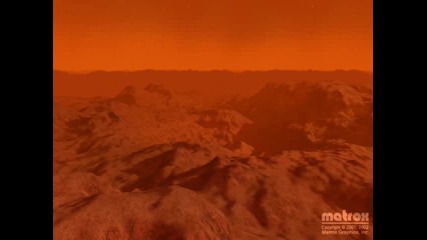 Триизмерна компютърна анимация на релефа на Марс. Високо Качество 