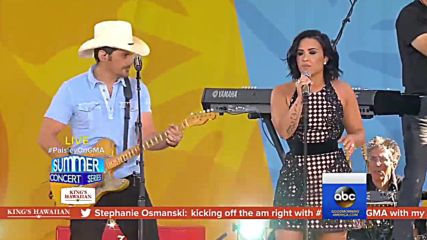 Прекрасни!!! Brad Paisley feat. Demi Lovato - Without a Fight Live on Gma