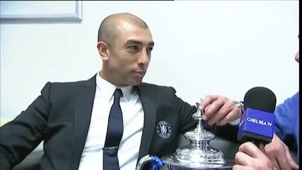 Интервю на Роберто Ди Матео след победата на Челси F A Cup 2012
