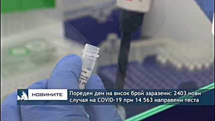 Пореден ден на висок брой заразени: 2403 нови случая на COVID-19 при 14 563 направени теста