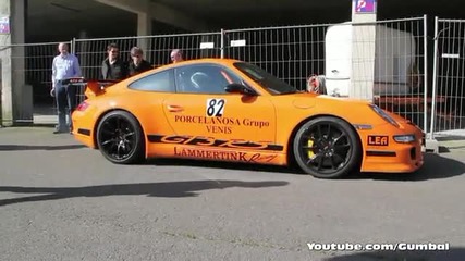 Porsche 997 Gt3 Rs Hard revving at Porsche Days 2010 