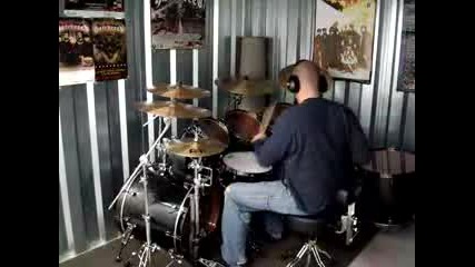 Matt Byrne Of Hatebreed Playing Drums