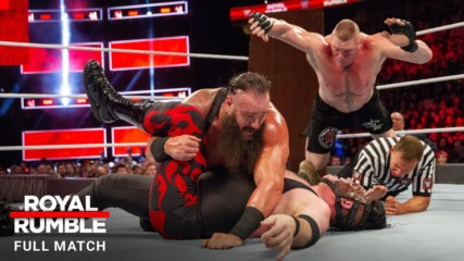 Brock Lesnar vs. Kane vs. Braun Strowman - Universal Title Triple Threat Match: Royal Rumble 2018 (Full Match - WWE Netw