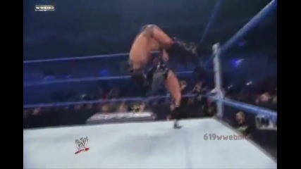 Wwe - Rey Mysterio Hurracanrana from top turnbuckle to The Miz(hd)
