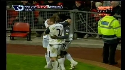 Man Utd - 1 - 2 - Sunderland - Jones 