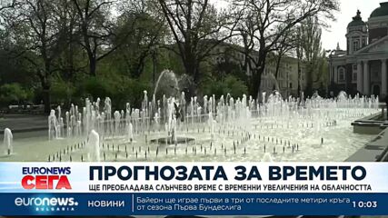 Времето днес: Слънчево с временни увеличения на облачността