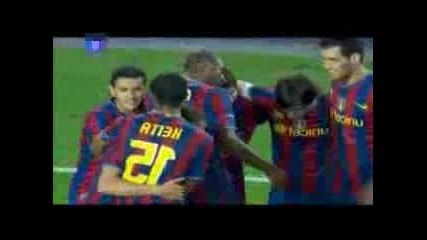 Barcelona vs Arsenal - Messi 4 goals - 06. 04. 2010 
